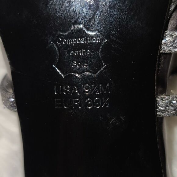 Nina Grey Metallic Sexy Strappy Heels 9.5 - Picture 7 of 8